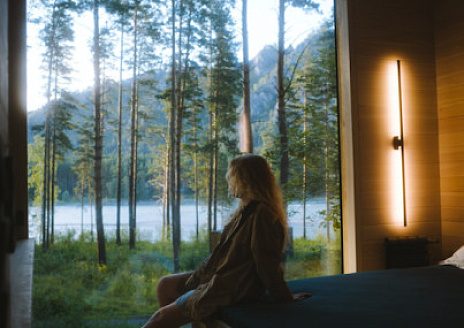  Малый зеркальный куб в лесу рис.8