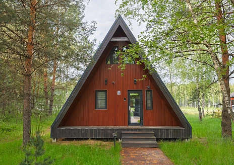  A-Frame № 15 с камином, кондиционером и террасой рис.12