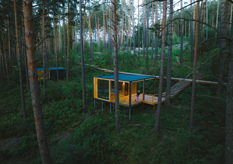  Малый зеркальный куб в лесу рис.7